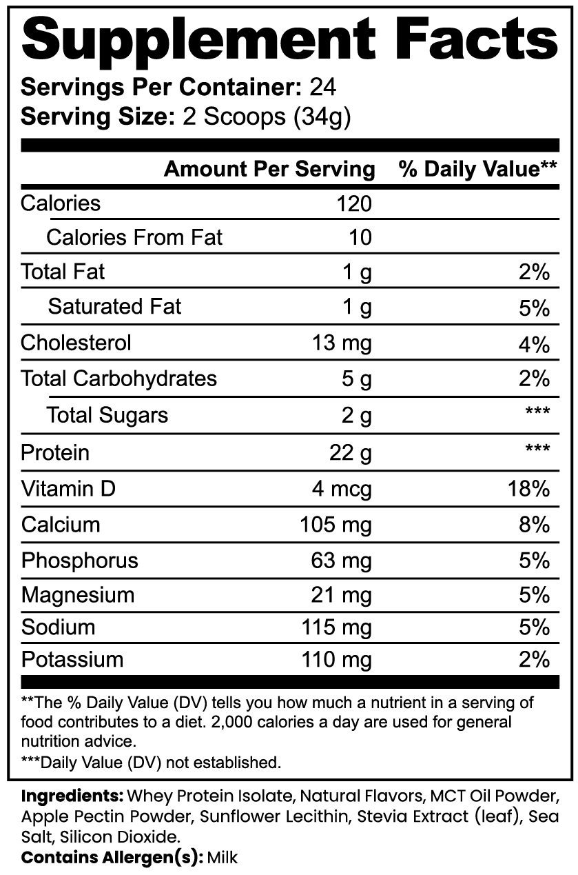 Pro Grade 100% Whey Protein Isolate (Vanilla)